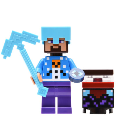 Steve in Kersttrui met enchantment table