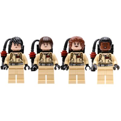 Mike, Will, Dustin en Lucas in Ghostbuster kostuum